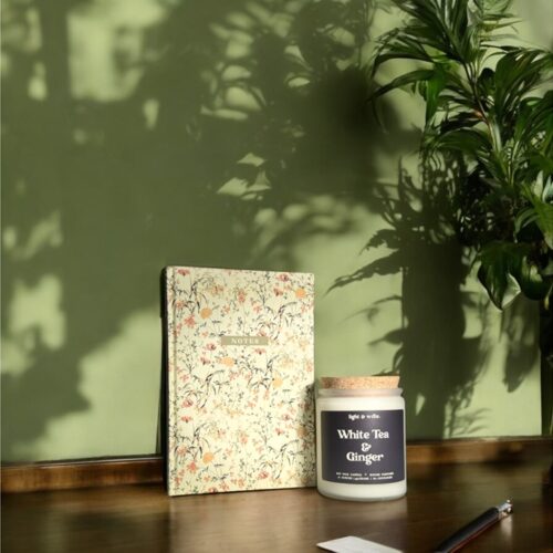 Summer Florals Blank Light & Write Candle & Journal Gift Set